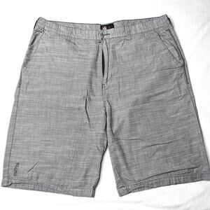 Micros Flat Front Casual Shorts Men's 38 Gray Lightweight